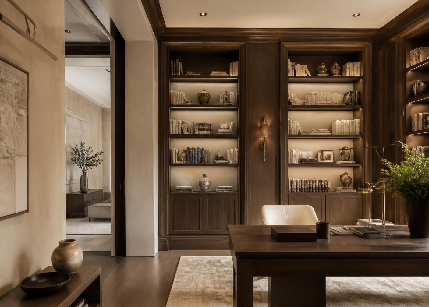 Discreet private office interior